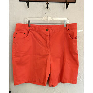 Ruby Rd. Favorites Shorts Women 22W Coral Classic Casual Pockets Elastic Outdoor